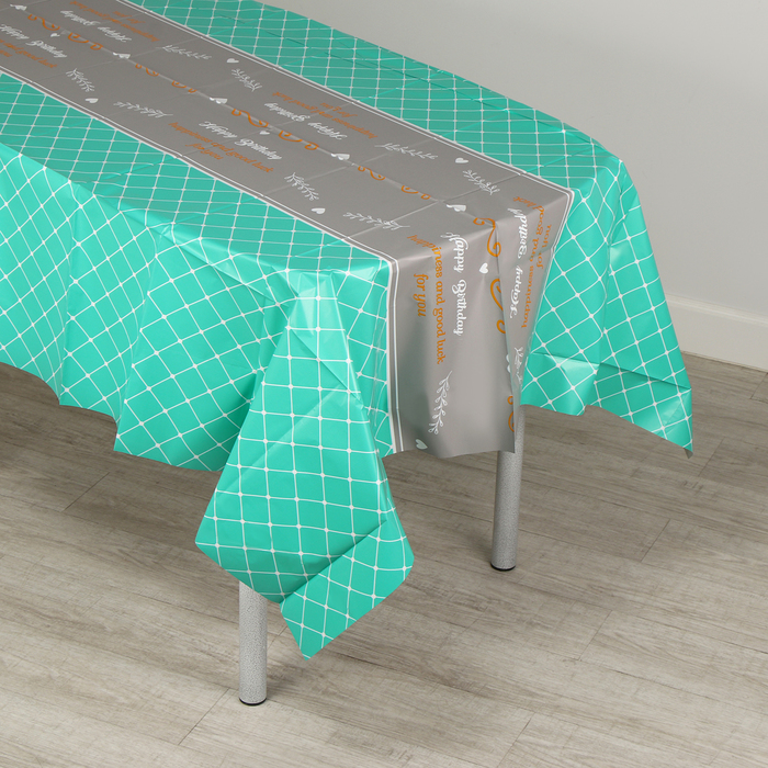 фото Скатерть «квадратики», 137 × 183 см., цвет зелёный страна карнавалия