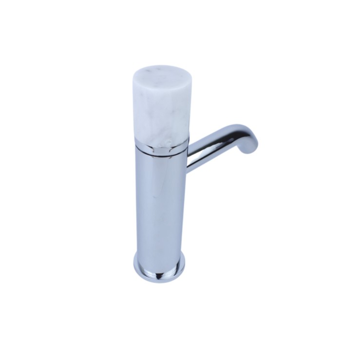 фото Смеситель для раковины bronze de luxe focus 24601cm, излив 120 мм, латунь, хром/мрамор