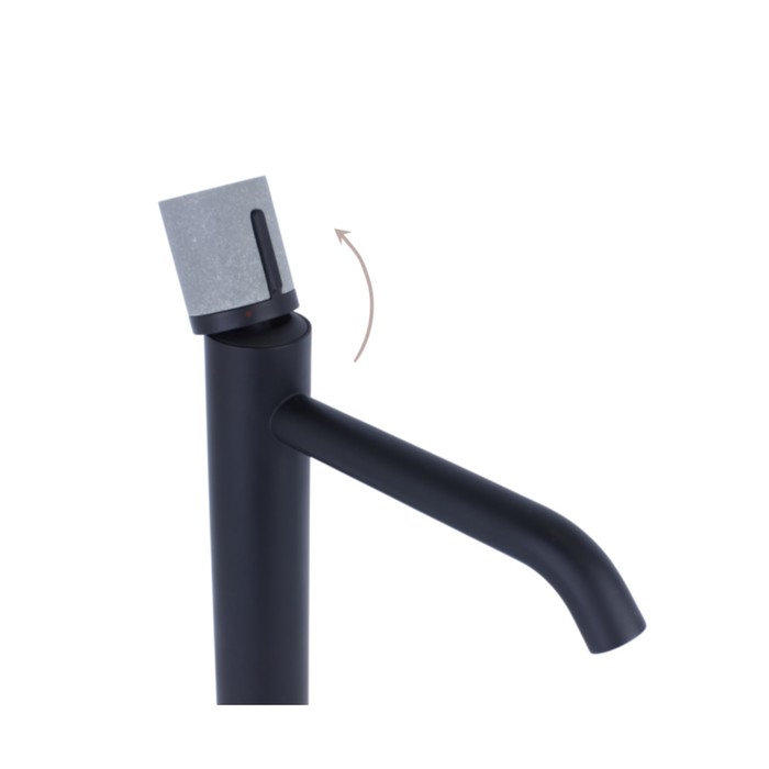 фото Смеситель для раковины bronze de luxe focus 24615bg, излив 167 мм, латунь, черный/серый