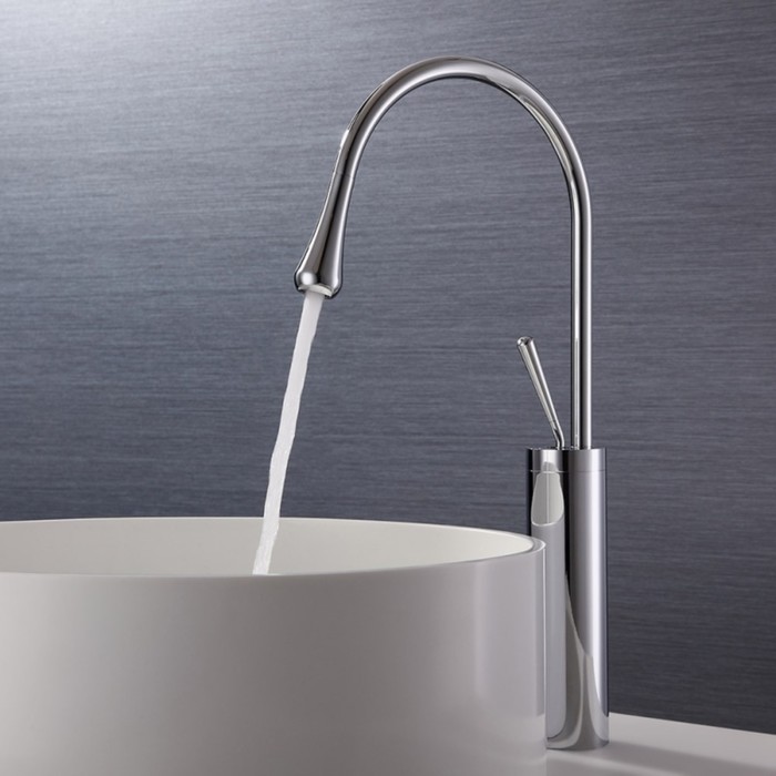 фото Смеситель для раковины bronze de luxe scandi 9015c, излив 220 мм, латунь, хром