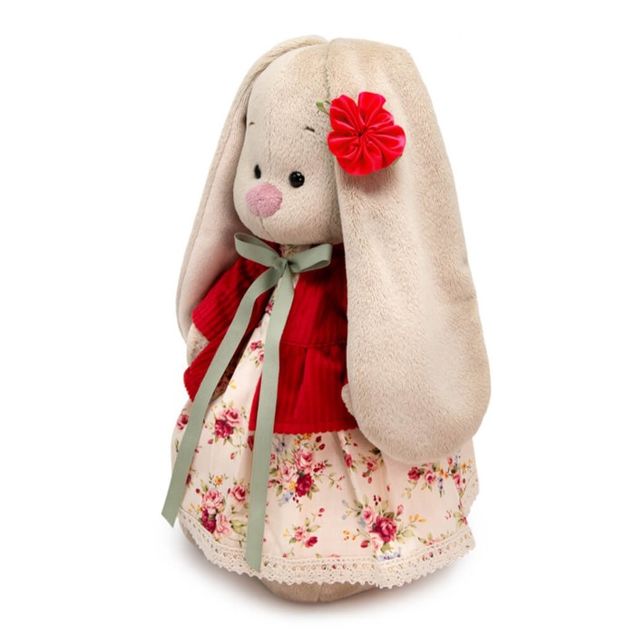 фото Мягкая игрушка «зайка ми в платье и вельветовом жакете малый», 25 см