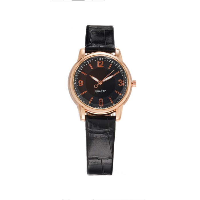 фото Часы наручные женские, d-3.4 см, черный ремешок