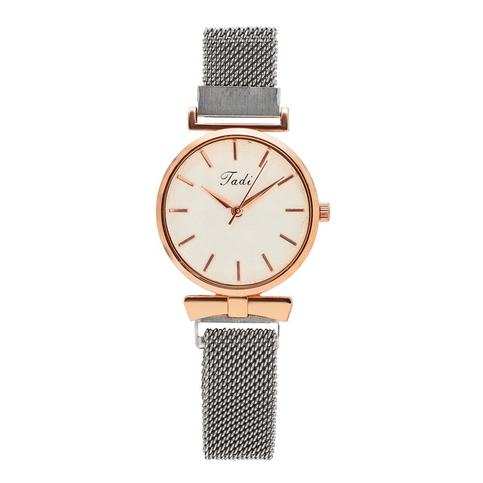 фото Часы наручные женские, d-3.2 см, магнитный браслет, серебро