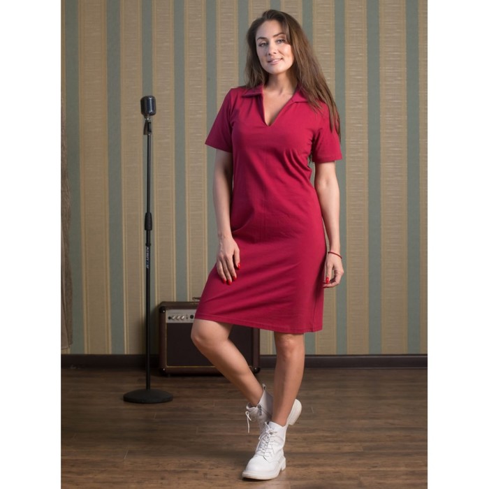 фото Платье женское, размер 52, цвет бордовый klery