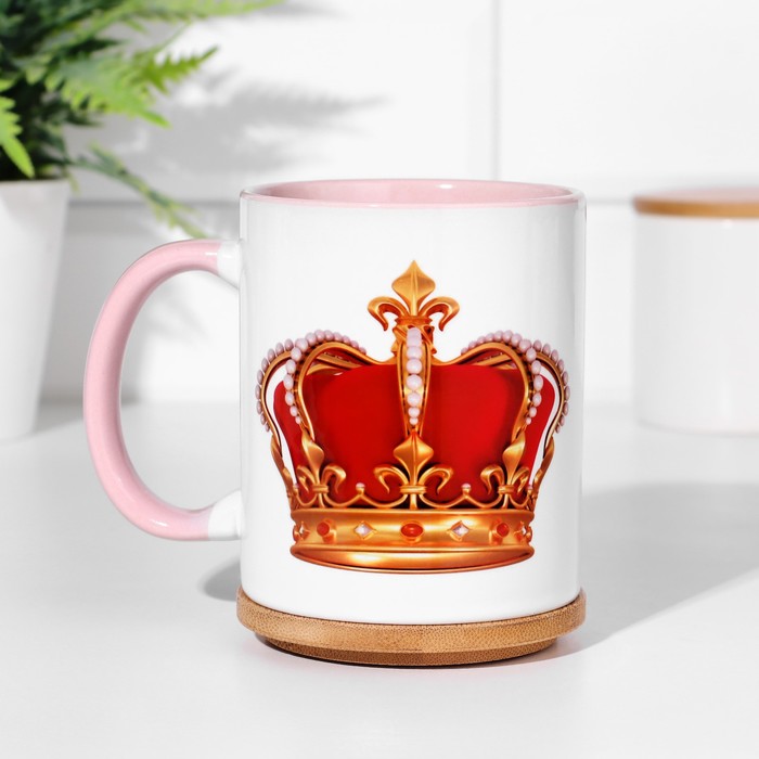 фото Кружка сублимация "мама всегда права", цвет белый, объем 320 мл,дно розового цвета дарим красиво