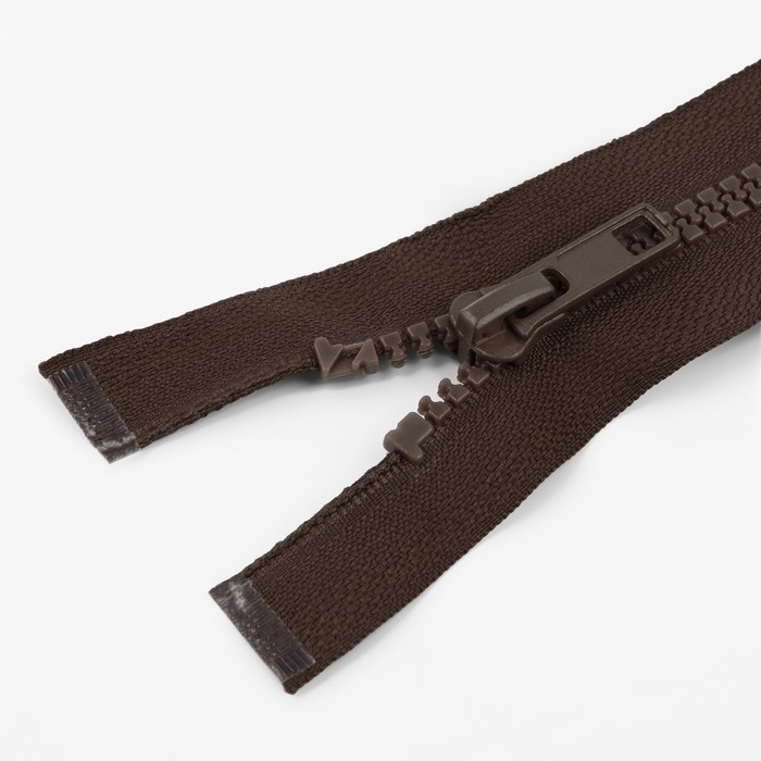 фото Молния «трактор», №5, разъёмная, замок автомат, 50 см, цвет коричневый