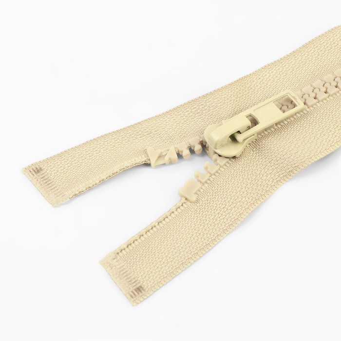 фото Молния «трактор», №5, разъёмная, замок автомат, 70 см, цвет бежевый