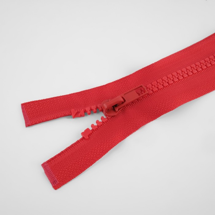 фото Молния разъёмная «трактор», №5, 2 бегунка, замки автомат, 90 см, цвет красный