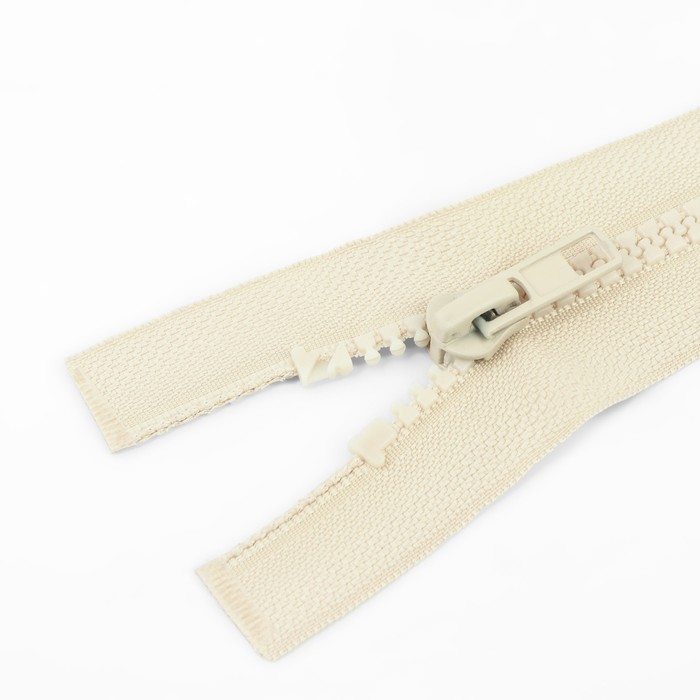 фото Молния разъёмная «трактор», №5, 2 бегунка, замки автомат, 120 см, цвет слоновая кость