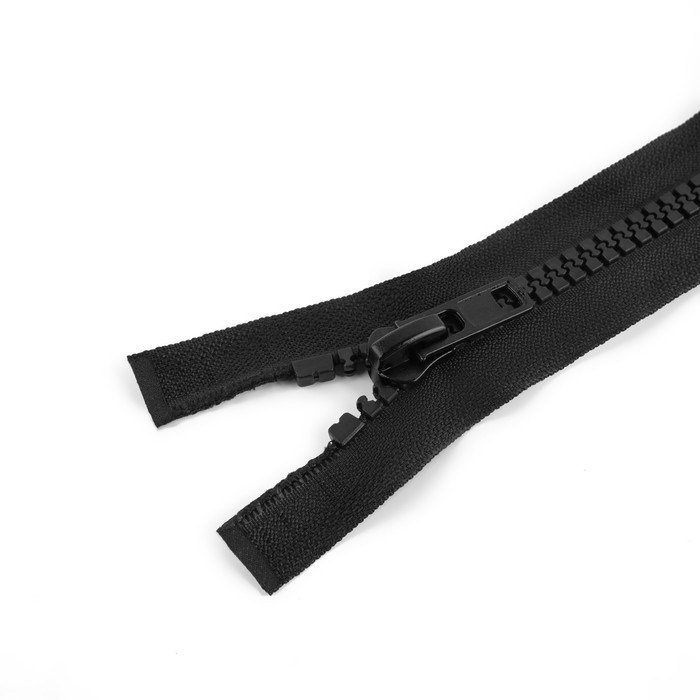 фото Молния разъёмная «трактор», №8, 2 бегунка, замки автомат, 120 см, цвет чёрный