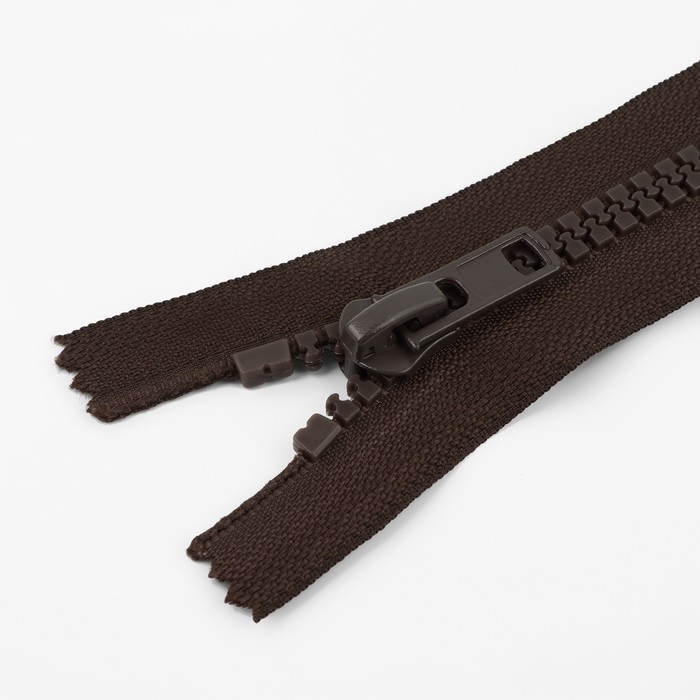 фото Молния «трактор», №8, неразъёмная, замок автомат, 18 см, цвет коричневый