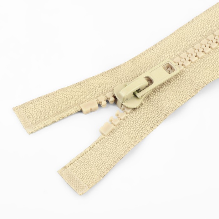 фото Молния разъёмная «трактор», №8, 2 бегунка, замки автомат, 100 см, цвет бежевый