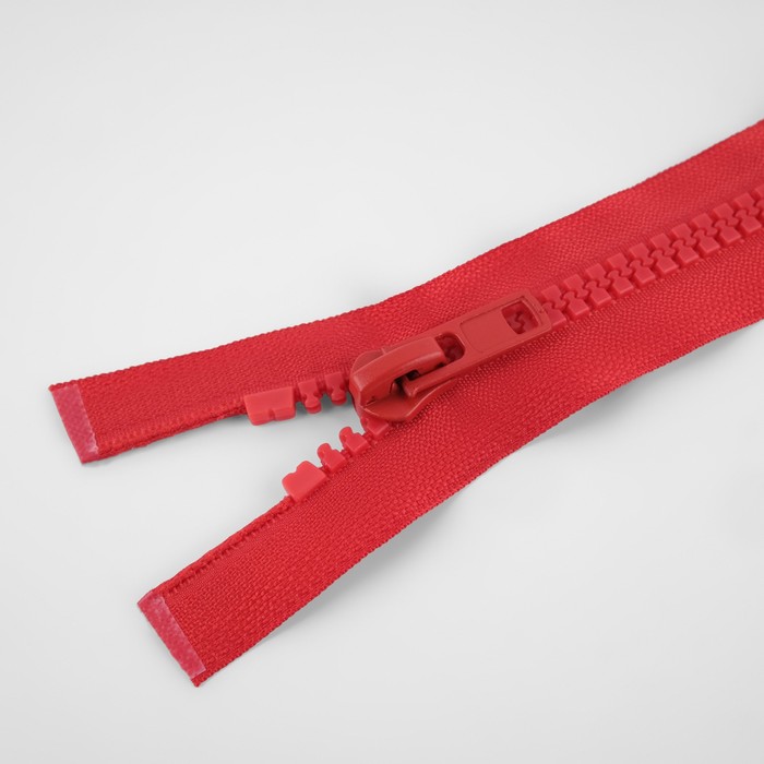 фото Молния разъёмная «трактор», №8, 2 бегунка, замки автомат, 100 см, цвет красный
