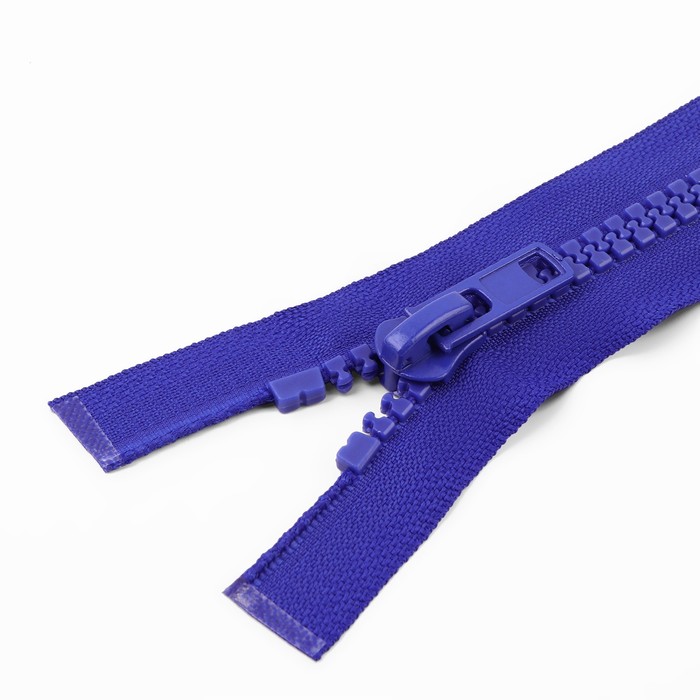 фото Молния разъёмная «трактор», №8, 2 бегунка, замки автомат, 100 см, цвет электрик