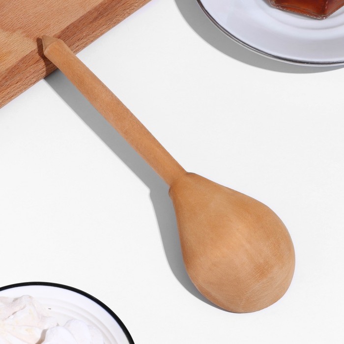 фото Ложка полубаская, вареная, цвет дуб