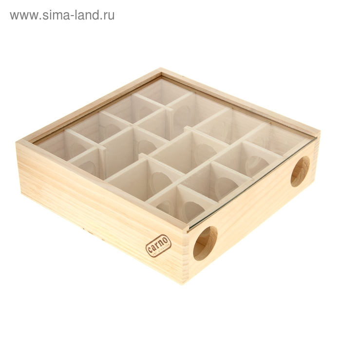 Лабиринт для грызунов Carno, дерево, 25 х 25 х 7,3 см
Лабиринт для грызунов Carno, дерево, 25 х 25 х 7,3 см