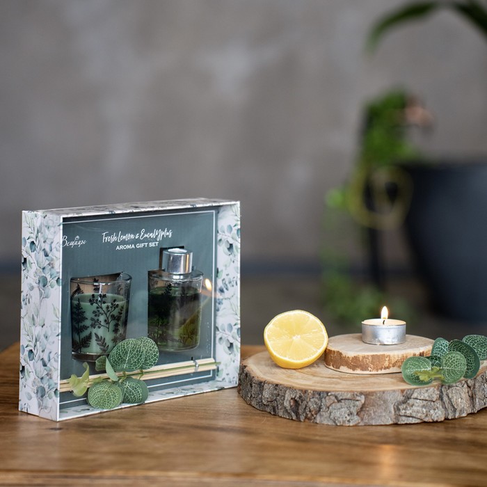 Арома сет «Вещицы» Fresh lemon & Eucalyptus, аромадиффузор 60 мл, свеча 80 мл, цвет зелёный
Арома сет «Вещицы» Fresh lemon & Eucalyptus, аромадиффузор 60 мл, свеча 80 мл, цвет зелёный