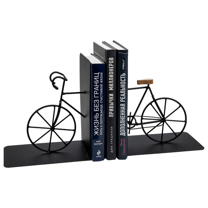 фото Подставка под книги «велосипед», 37×12×20 см, цвет чёрный вещицы