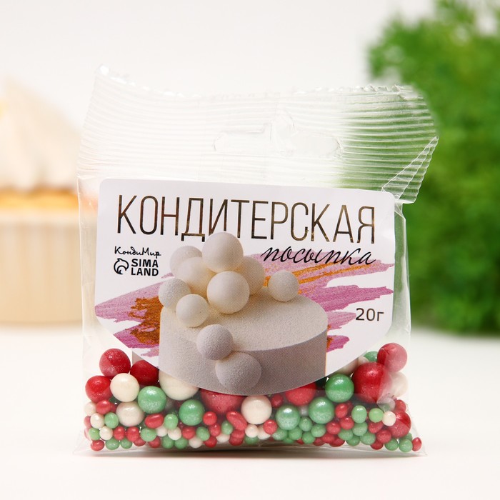 Посыпка кондитерская "Новый год" в цветной глазури (зеленый, красный, белоснежный), 20 г
Посыпка кондитерская "Новый год" в цветной глазури (зеленый, красный, белоснежный), 20 г