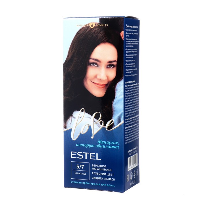 фото Стойкая крем-краска для волос estel love шоколад