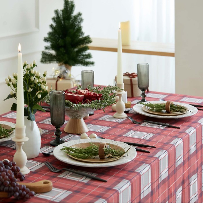 фото Скатерть этель «уютное рождество», 149х180 см, 100% хл, саржа 190 г/м2