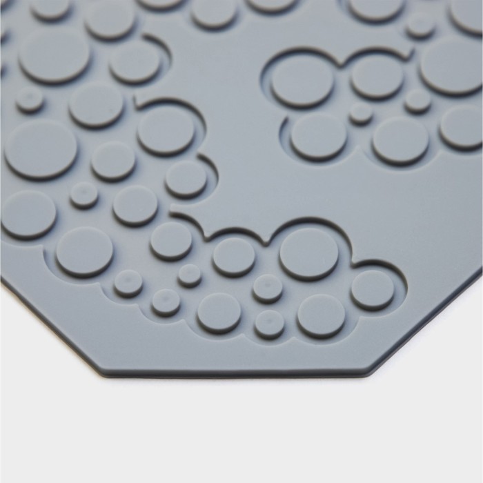 фото Силиконовый коврик для айсинга доляна «пузыри», 18,5×14×0,3 см, цвет серый