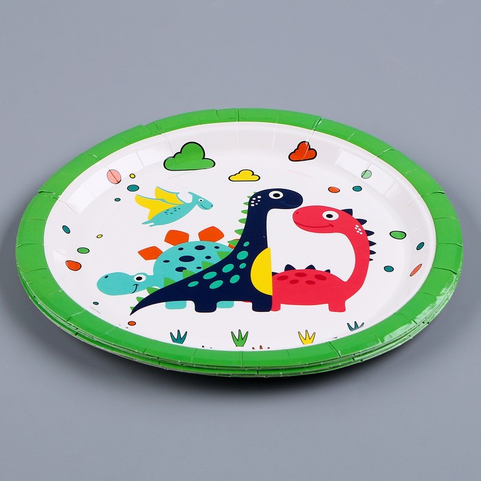 фото Тарелка бумажная «милые дракончики», в наборе 6 шт. страна карнавалия