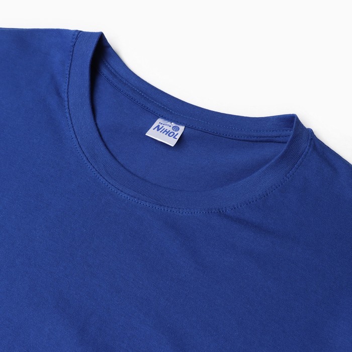 фото Лонгслив мужской однотонный, цвет ярко-синий, размер 54