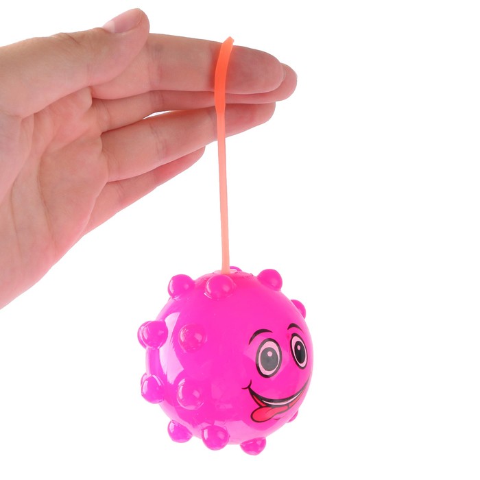 фото Мяч световой «мордочка» с пищалкой, цвета микс