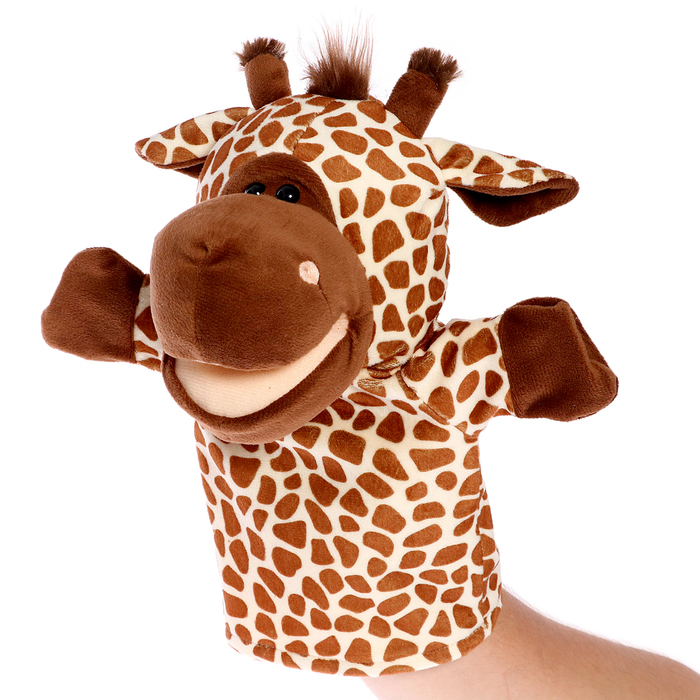 фото Мягкая игрушка на руку «жираф», 26 см плюш ленд