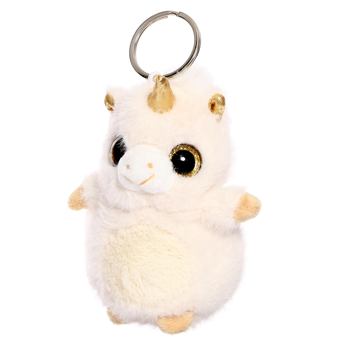 фото Мягкая игрушка «единорожка», цвет золотой, 12 см плюш ленд