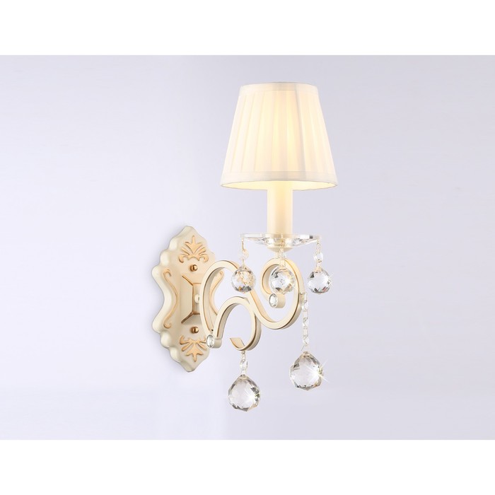 Светильник настенный с абажуром и хрусталём Ambrella light, Traditional, TR4562, 1хE14, цвет бежевый, золото
Светильник настенный с абажуром и хрусталём Ambrella light, Traditional, TR4562, 1хE14, цвет бежевый, золото
