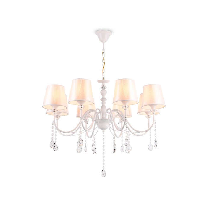 Люстра подвесная с абажуром и хрусталём Ambrella light, Modern, TR4605, 8хE27, цвет белый
Люстра подвесная с абажуром и хрусталём Ambrella light, Modern, TR4605, 8хE27, цвет белый