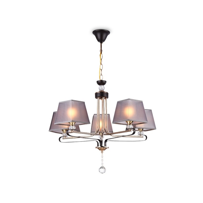 Люстра подвесная с абажуром и хрусталём Ambrella light, Modern, TR4616, 5хE27, цвет кофе, золото
Люстра подвесная с абажуром и хрусталём Ambrella light, Modern, TR4616, 5хE27, цвет кофе, золото