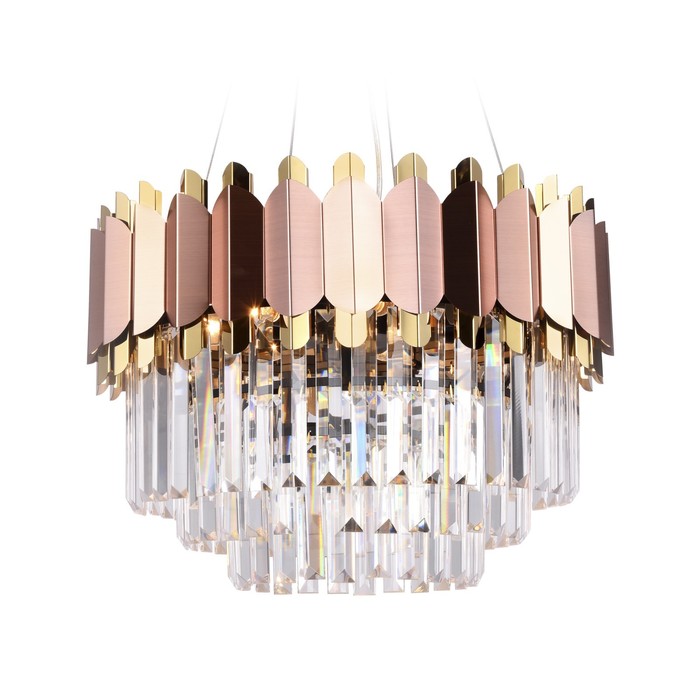 Люстра подвесная с хрусталём Ambrella light, Traditional, TR5290, E14, цвет розовое золото, золото
Люстра подвесная с хрусталём Ambrella light, Traditional, TR5290, E14, цвет розовое золото, золото