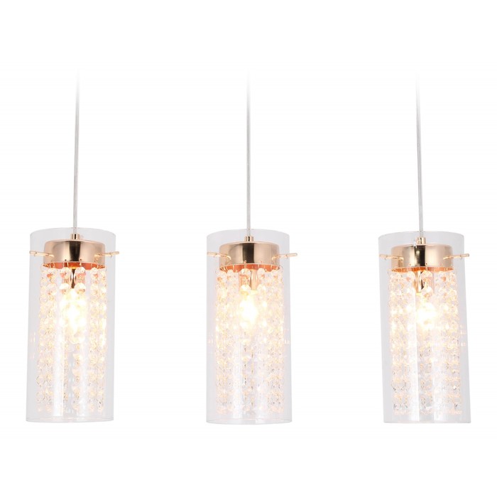 Светильник подвесной с хрусталём Ambrella light, Traditional, TR3663, 3хE14, цвет золото
Светильник подвесной с хрусталём Ambrella light, Traditional, TR3663, 3хE14, цвет золото
