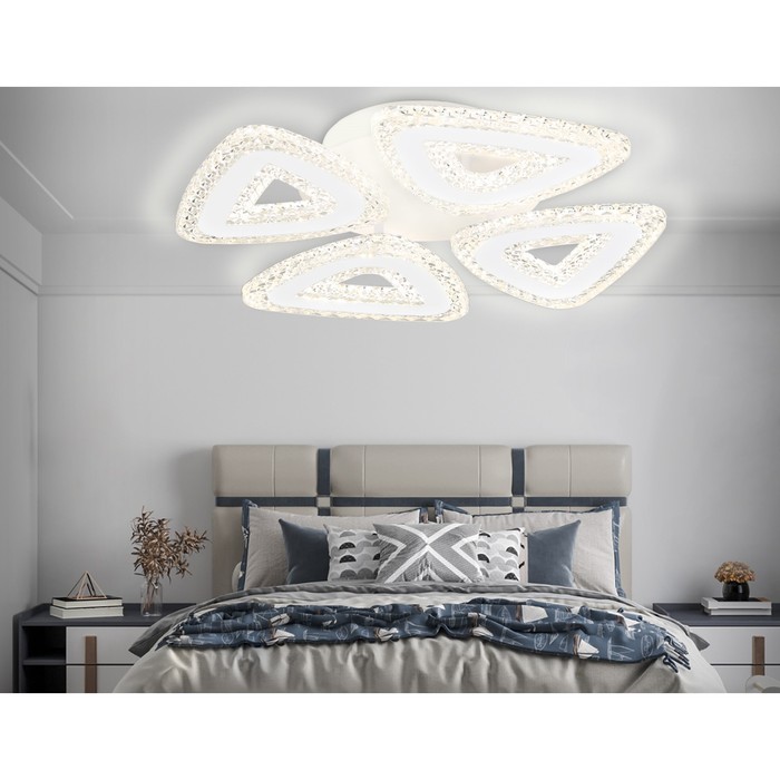 фото Светильник светодиодный потолочный с пультом ambrella light, original, fa4019, 4хled, 82 вт, 6150lum, 3000-6400к, цвет белый
