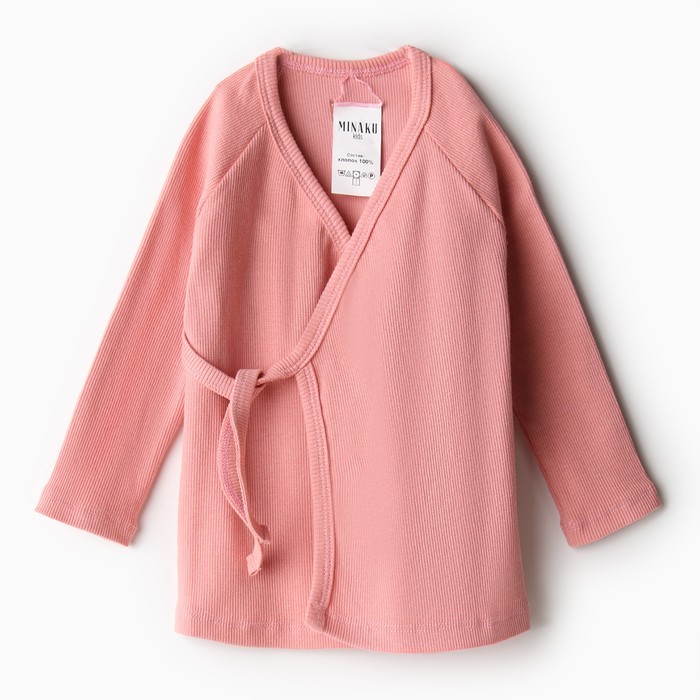 фото Комплект детский (кофта и штаны) minaku, цвет пыльно-розовый, рост 80-86 см