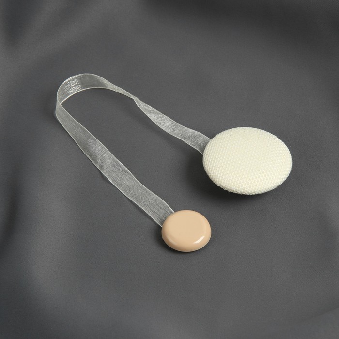 фото Подхват для штор «круг», d = 5 см, цвет молочный арт узор