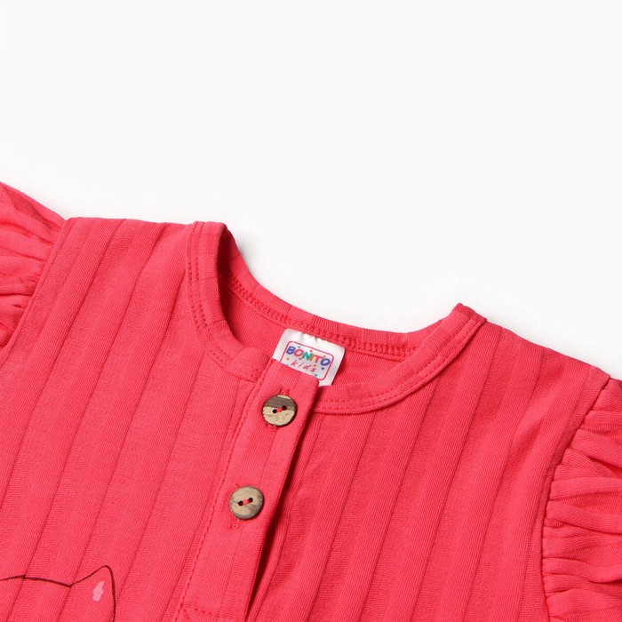 фото Лонгслив детский, цвет малиновый, рост 68 см bonito