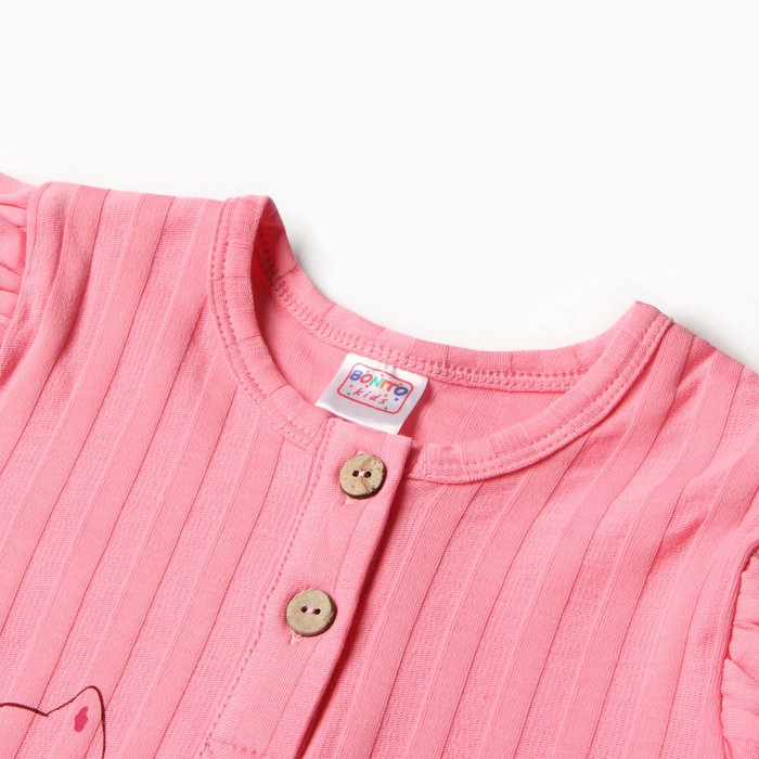 фото Лонгслив детский, цвет светло-розовый, рост 74 см bonito