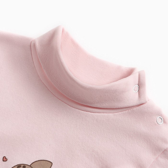 фото Водолазка детская, цвет розовый, рост 74 см amelli