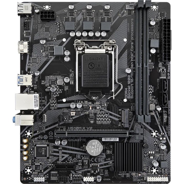 Материнская плата Gigabyte H510M K V2 Soc-1200 Intel H470 2xDDR4 mATX AC`97 8ch(7.1) GbLAN+H 10044
Материнская плата Gigabyte H510M K V2 Soc-1200 Intel H470 2xDDR4 mATX AC`97 8ch(7.1) GbLAN+H 10044