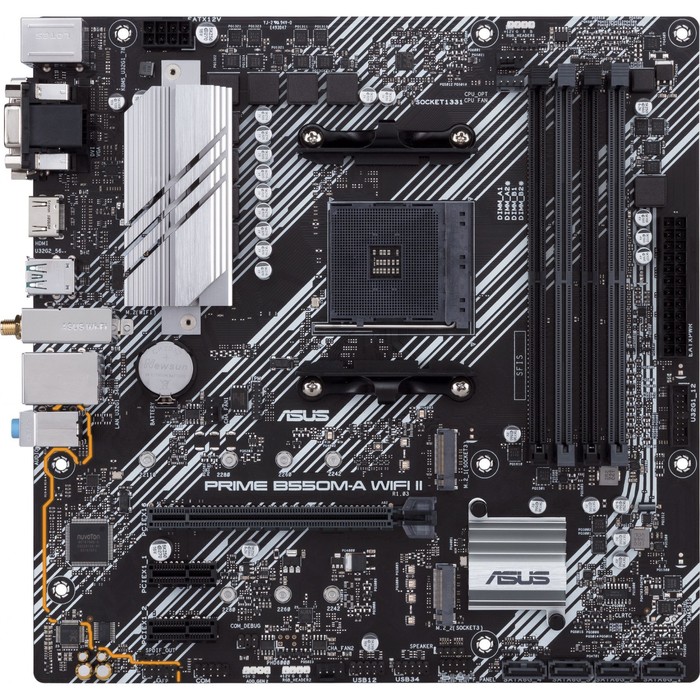 Материнская плата Asus PRIME B550M-A WIFI II Soc-AM4 AMD B550 4xDDR4 mATX AC`97 8ch(7.1) GbL 10044
Материнская плата Asus PRIME B550M-A WIFI II Soc-AM4 AMD B550 4xDDR4 mATX AC`97 8ch(7.1) GbL 10044