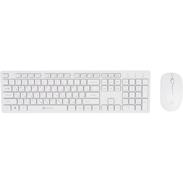 Клавиатура + мышь Оклик 240M клав:белый мышь:белый USB беспроводная slim Multimedia (1091258 10046
Клавиатура + мышь Оклик 240M клав:белый мышь:белый USB беспроводная slim Multimedia (1091258 10046