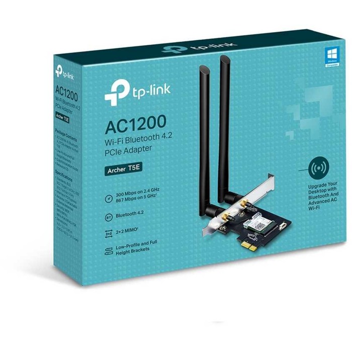Сетевой адаптер WiFi + Bluetooth TP-Link Archer T5E AC1200 PCI Express (ант.внеш.съем) 2ант. 10047
Сетевой адаптер WiFi + Bluetooth TP-Link Archer T5E AC1200 PCI Express (ант.внеш.съем) 2ант. 10047