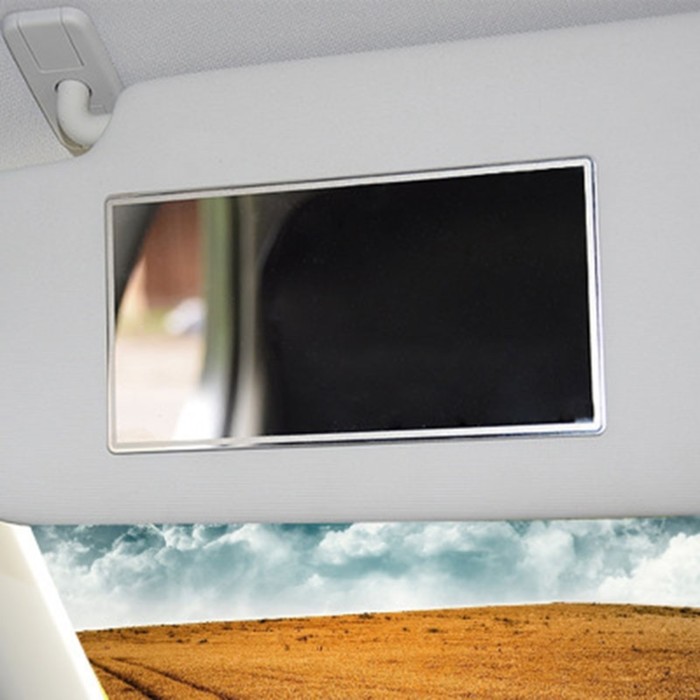 фото Зеркало салонное на солнцезащитный козырек авто, 11×6,5 см
