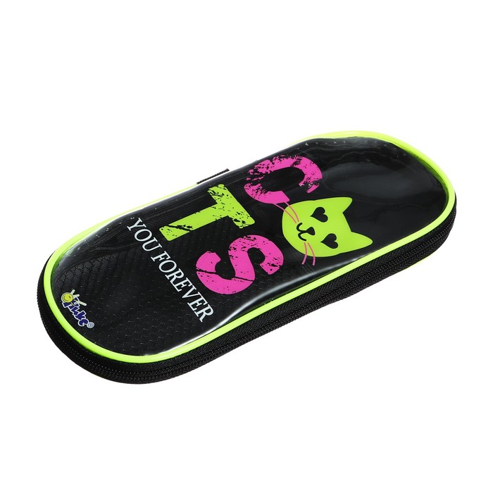 фото Пенал-футляр мягкий 90 х 220 х 25 мм, морозостойкий полимер/текстиль, с внутернним карманом, пмк 35-84, cats оникс