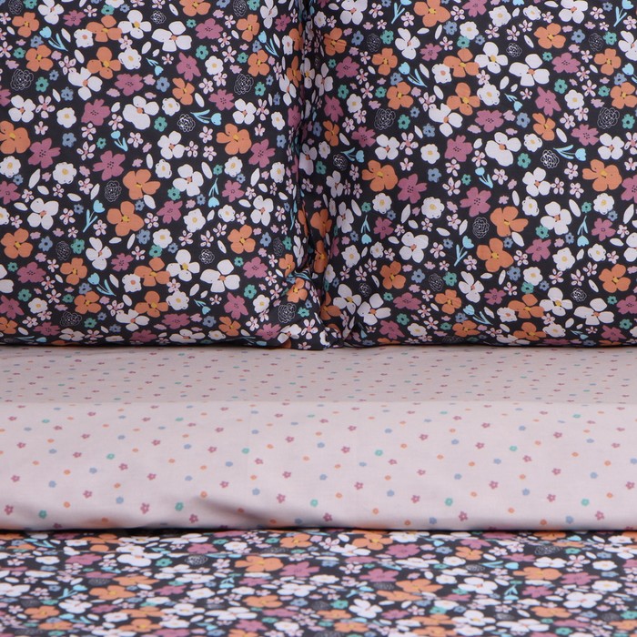 фото Постельное бельё lovelife 2сп «цветочное поле», 175х215см, 200х225см, 50х70см-2шт, 100%хлопок, сатин125г/м