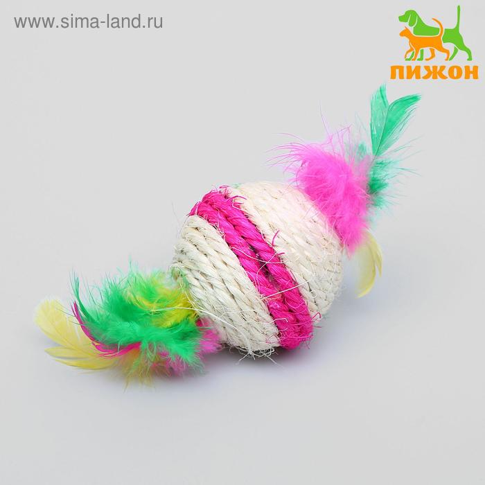 Мяч сизалевый с перьями Леденец, 5 см, микс цветов
Мяч сизалевый с перьями Леденец, 5 см, микс цветов